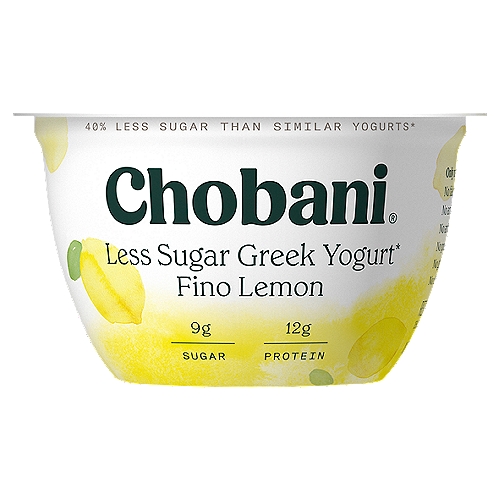 Chobani Greek Less Sugar Fino Lemon Yogurt 5.3 oz