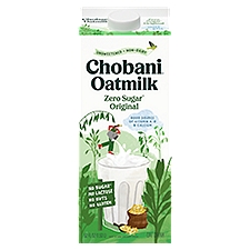 Chobani Zero Sugar Plain, Oat Drink, 52 Fluid ounce