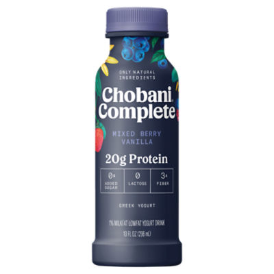 Chobani Complete Mixed Berry Vanilla Greek Yogurt Drink, 10 fl oz