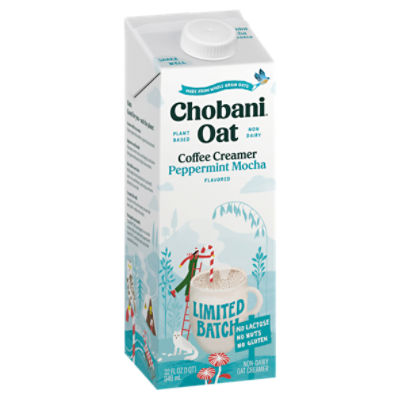Chobani Peppermint Mocha Oat Coffee Creamer, 32 fl oz, 32 Fluid ounce