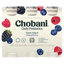 Chobani Mixed Berry Daily Probiotic Drink Family Pack, 4 fl oz, 6 count
