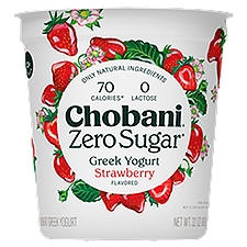 Chobani Zero Sugar Strawberry, Yogurt, 32 Ounce