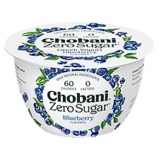 Chobani Zero Sugar Blueberry Flavor Yogurt, 5.3 oz, 5.3 Ounce