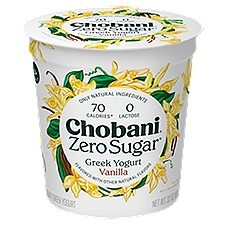 Chobani Zero Sugar Vanilla Flavor Yogurt, 32 oz
