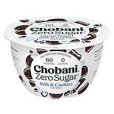Chobani Zero Sugar Milk & Cookies Flavor, Yogurt, 5.3 Ounce