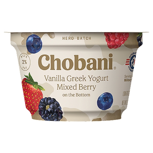 Chobani® Low-Fat Vanilla Greek Yogurt with Mixed Berry on the Bottom