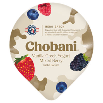 Chobani Mixed Berry On Bottom Vanilla Low-Fat Greek Yogurt 4- 5.3