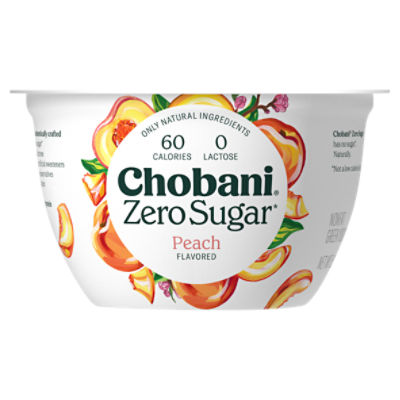 Chobani® with Zero Sugar* Peach 5.3oz, 5.3 Ounce