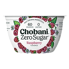 Chobani Zero Sugar Raspberry Flavored Yogurt 5.3 oz, 5.3 Ounce