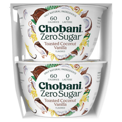 Chobani with Zero Sugar, Sugar Free Greek Yogurt, Vanilla, 5.3 oz