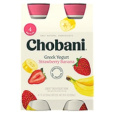 Chobani Strawberry Banana Greek Yogurt Drink, 7 fl oz, 4 count