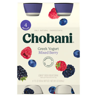 Chobani Mixed Berry Greek Yogurt Drink, 7 fl oz, 4 count ShopRite