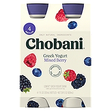 Chobani Mixed Berry Greek Yogurt Drink, 7 fl oz, 4 count, 28 Fluid ounce