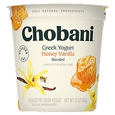 Chobani Honey Vanilla Blended Greek Yogurt, 32 oz, 32 Ounce