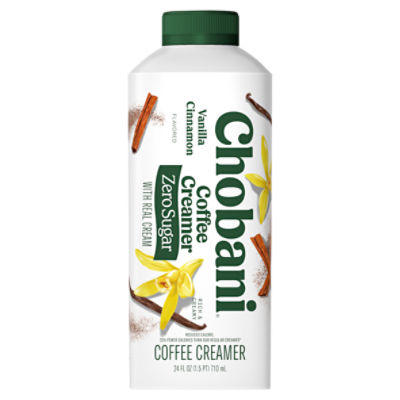 Chobani Zero Sugar Vanilla Cinnamon Flavored Coffee Creamer, 24 fl oz