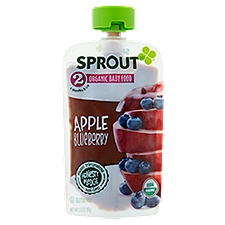 Sprout Organic Foods Apple Blueberry Stage 2 Baby Food, 3.5 Ounce