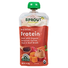 Sprout Organics Butternut, Carrot, Apple & Beef Broth Bone Broth, 8 Months and Up, 3.5 oz