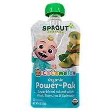 Sprout Organics CoComelon Organic Power-Pak Superblend Baby Food, 12 Months and Up, 4 oz
