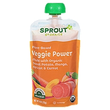 Sprout Organics Plant-Based Veggie Power Baby Food, 12 Months and Up, 4 oz