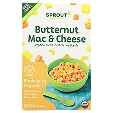 Sprout Organics Butternut Mac & Cheese, Toddler, 12 Months & Up, 5 oz