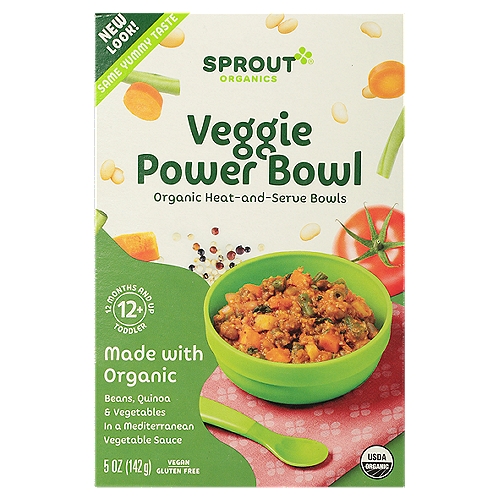Sprout Organics Veggie Power Bowl, Toddler, 12 Months and Up, 5 oz