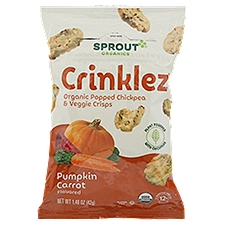 Sprout Organics Crinklez Pumpkin Carrot Flavored Baby Food, Toddler, 12+ Months and Up, 1.48 oz, 1.48 Ounce