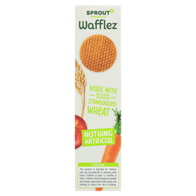 Sprout Organics Wafflez Apple Carrot & Cinnamon Oven Baked Stoneground  Wheat Snack, 0.63 oz, 5 count - The Fresh Grocer