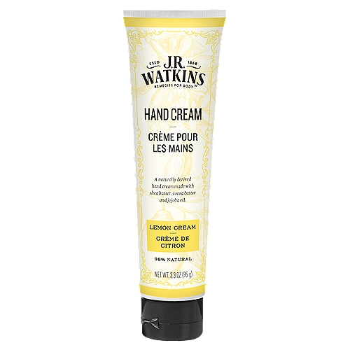 J.R. Watkins Lemon Hand Cream, 3.3 oz