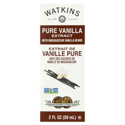 Watkins Pure Vanilla Extract with Madagascar Vanilla Beans, 2 fl oz