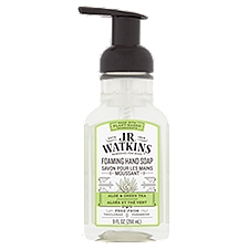 J.R. Watkins Aloe & Green Tea, Foaming Hand Soap, 9 Fluid ounce