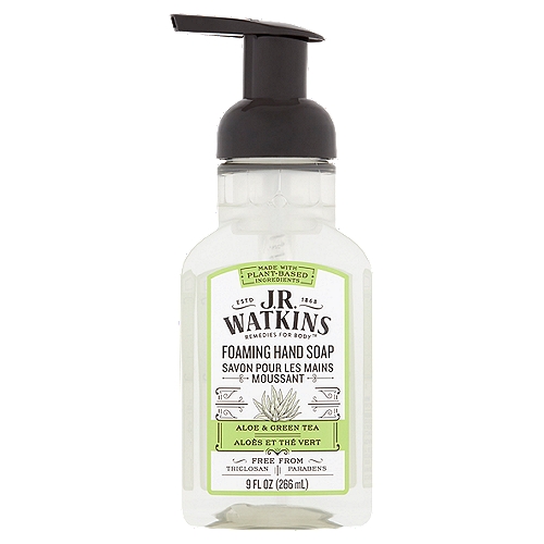 J.R. Watkins Aloe & Green Tea Foaming Hand Soap, 9 fl oz
