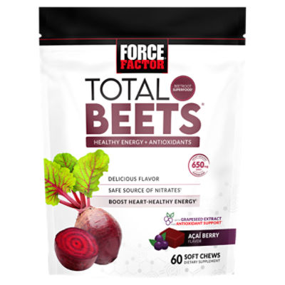 ForceForce Factor Total Beets Açaí Berry Flavor Dietary Supplement, 60 count