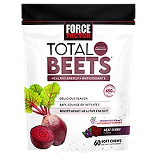 Force Factor Total Beets Açaí Berry Flavor, Dietary Supplement, 60 Each
