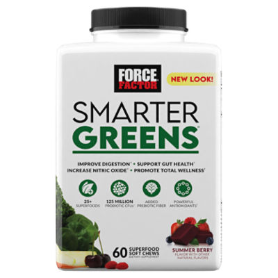 Force Factor Smarter Greens Summer Berry Dietary Supplement, 60 count