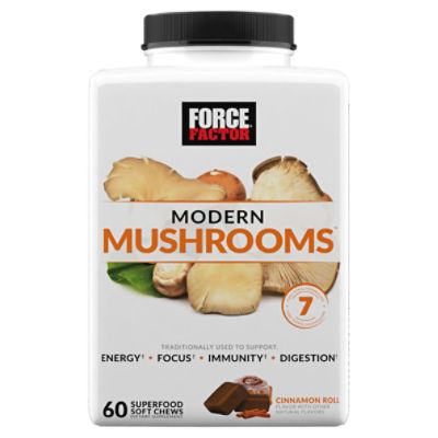 Force Factor Modern Mushrooms Cinnamon Roll Dietary Supplement, 60 count