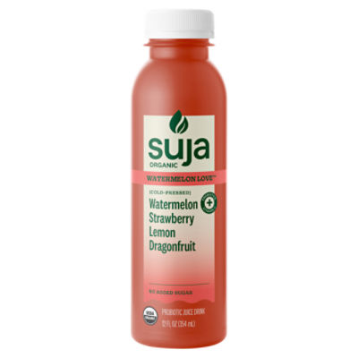 Suja Organic Watermelon Love Strawberry Lemon Dragonfruit Probiotic Juice Drink, 12 fl oz