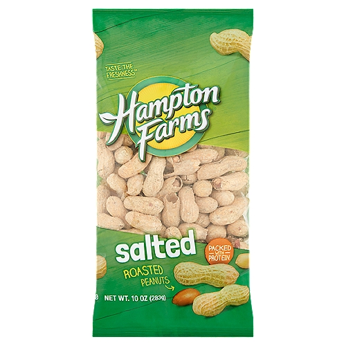 Hampton Farms Salted Roasted Peanuts, 10 oz