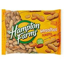 Hampton Farms Unsalted Roasted Peanuts, 1 lb