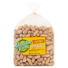 Hampton Farms Jumbo Unsalted Roasted, Peanuts, 24 Ounce