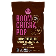 Angie's Boom Chicka Pop Dark Chocolate Flavored Drizzled Sea Salt Kettle Corn, 5.5 oz