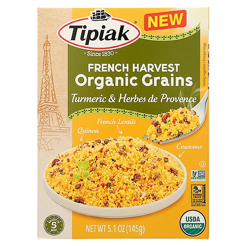 Tipiak Turmeric & Herbes de Provence French Harvest Organic Grains, 5.1 oz