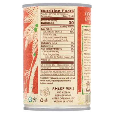 CocoGoods Co Organic Coconut Cream, 13.5 fl oz