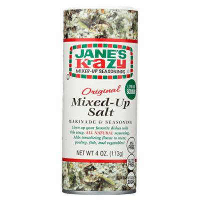 Jane's Krazy Original Mixed-Up Salt Marinade & Seasoning, 4 oz, 4 Ounce