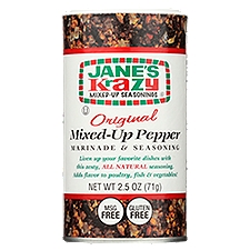 Jane's Krazy Original Mixed-Up Pepper Marinade & Seasoning, 2.5 oz