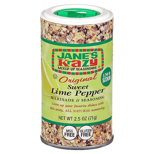 Jane's Krazy Original Sweet Lime Pepper Marinade & Seasoning, 2.5 oz