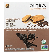Olyra Dark Chocolate Sandwich Breakfast Biscuits, 1.32 oz, 4 count
