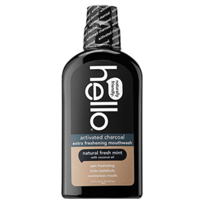 hello activated charcoal extra freshening mouthwash - Fairway