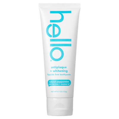 Hello Antiplaque + Whitening Fluoride Free Toothpaste - 4.7 ounce