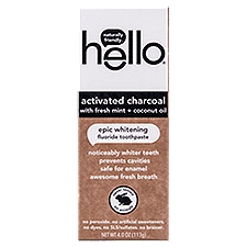 Hello Activated Charcoal Toothpaste with Fluoride, 4oz