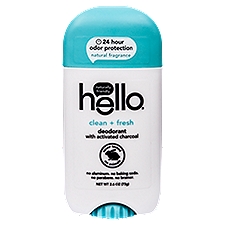 Hello Activated Charcoal Deodorant, 2.6oz, 2.6 Ounce